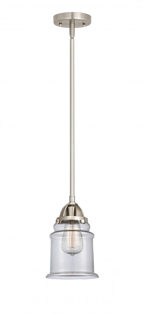 Canton - 1 Light - 6 inch - Brushed Satin Nickel - Cord hung - Mini Pendant