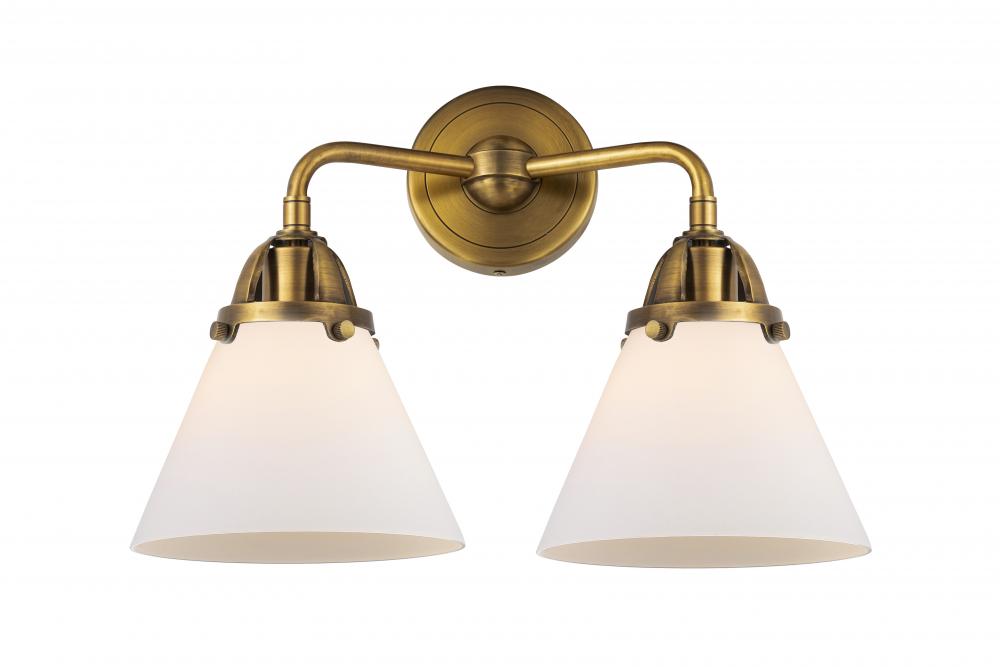 Cone - 2 Light - 16 inch - Brushed Brass - Bath Vanity Light