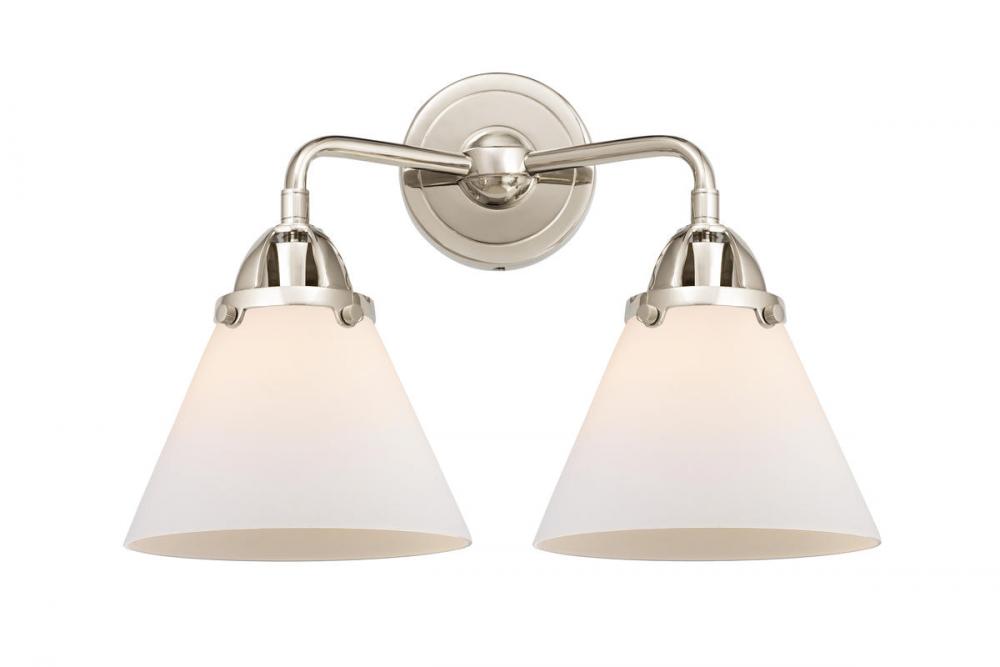 Cone - 2 Light - 16 inch - Polished Nickel - Bath Vanity Light