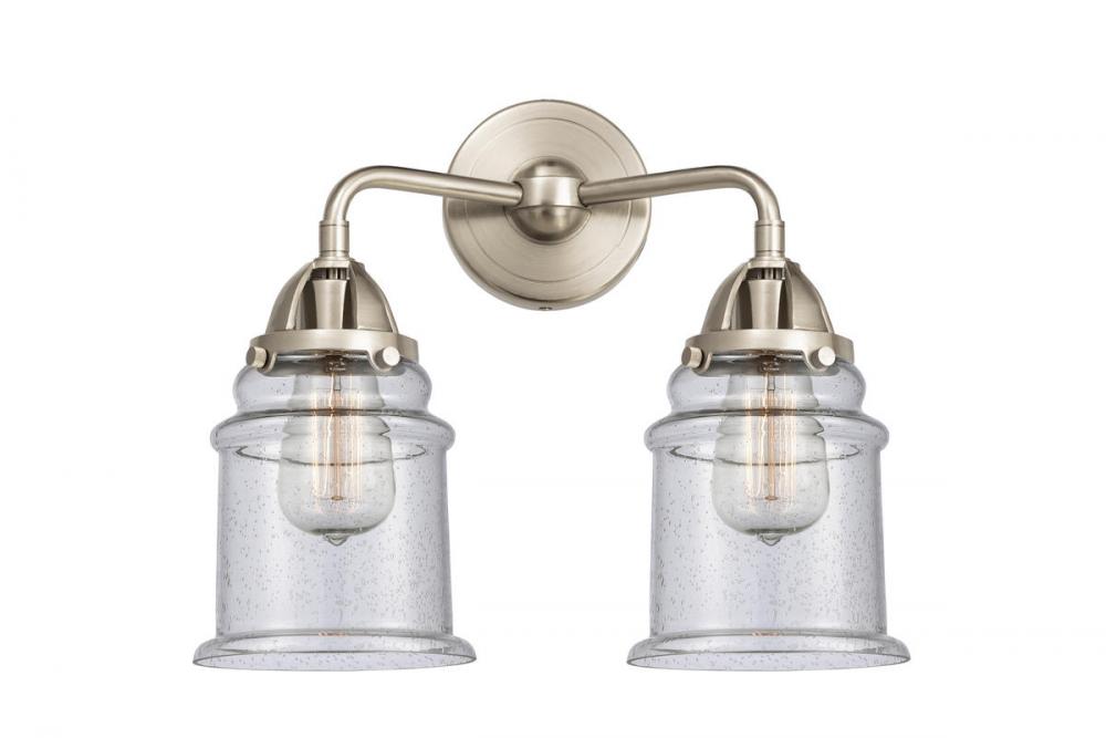 Canton - 2 Light - 14 inch - Brushed Satin Nickel - Bath Vanity Light