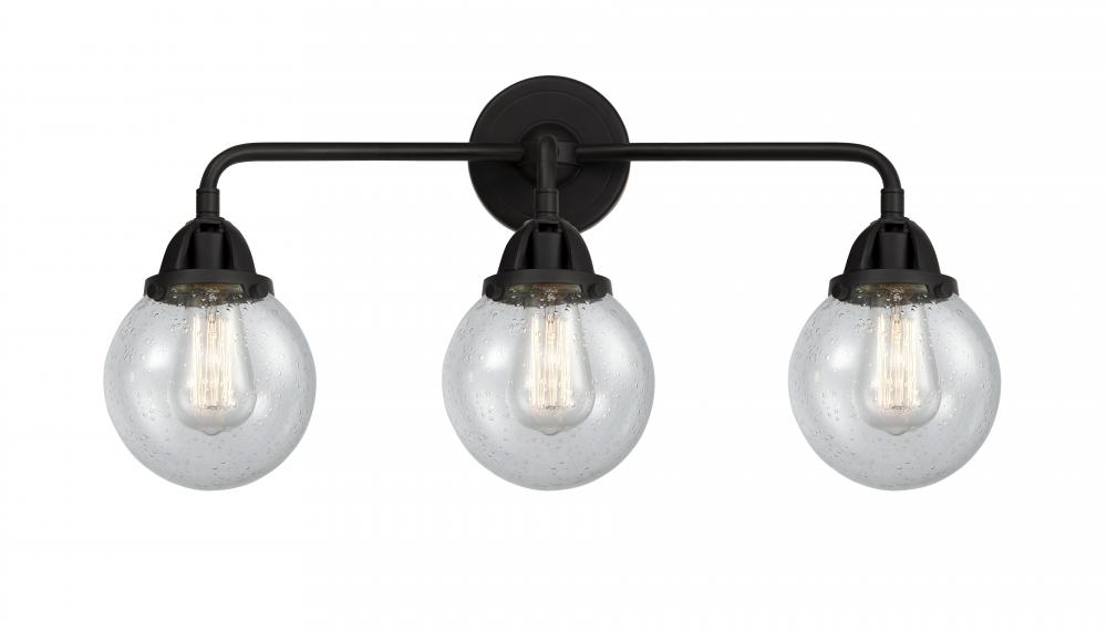 Beacon - 3 Light - 24 inch - Matte Black - Bath Vanity Light