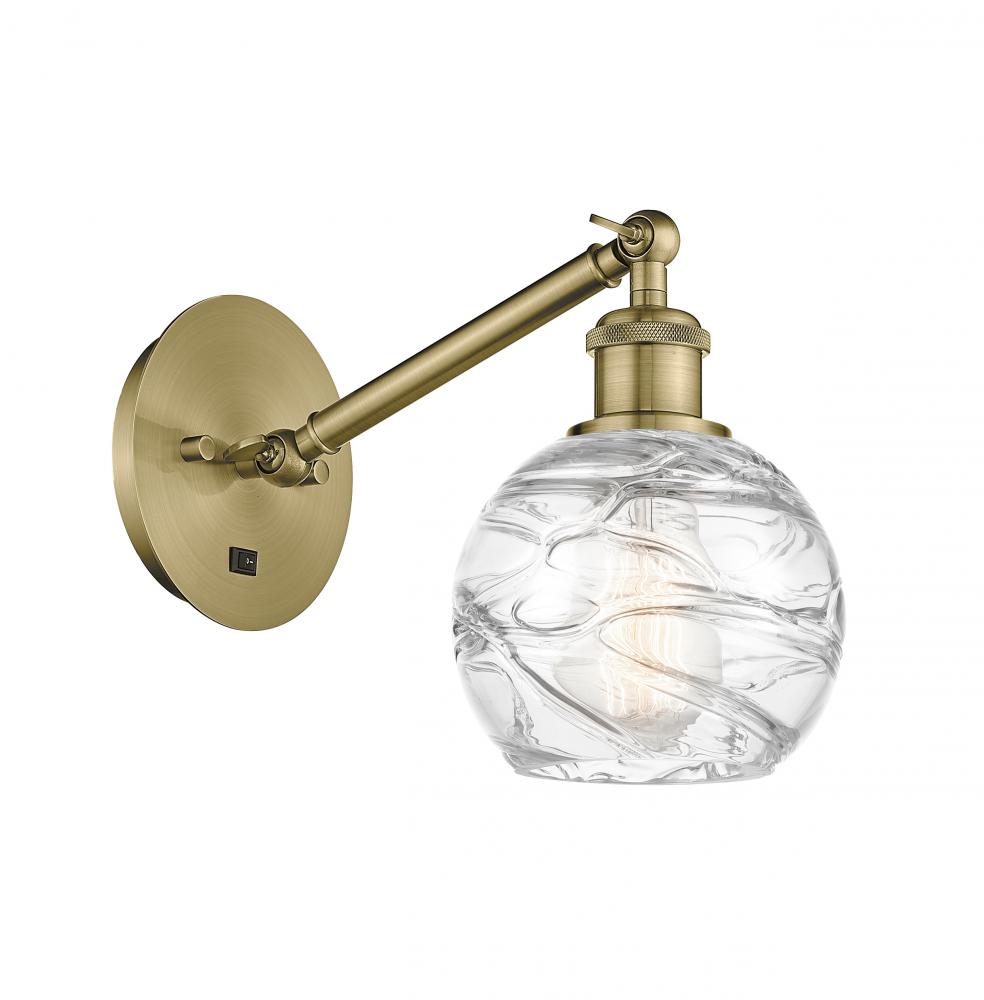 Athens Deco Swirl - 1 Light - 6 inch - Satin Gold - Sconce