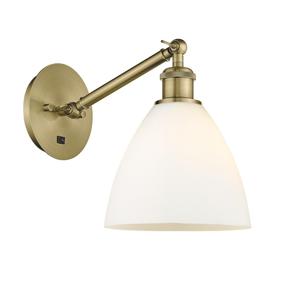 Bristol - 1 Light - 8 inch - White Polished Chrome - Sconce