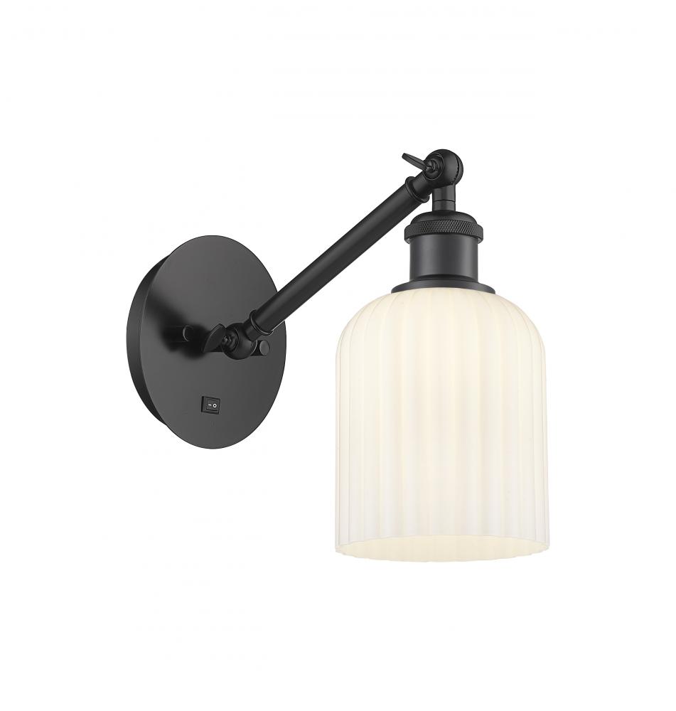 Bridal Veil - 1 Light - 5 inch - Matte Black - Sconce