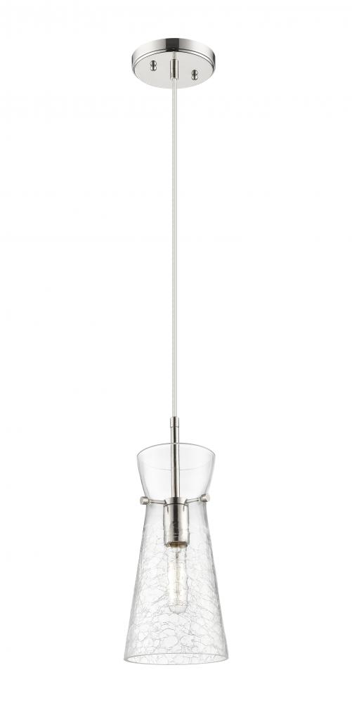 Nicole - 1 Light - 8 inch - Polished Nickel - Cord hung - Pendant