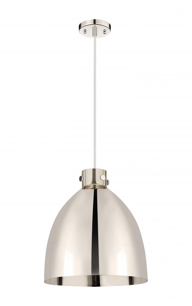 Newton Bell - 1 Light - 16 inch - Polished Nickel - Cord hung - Pendant