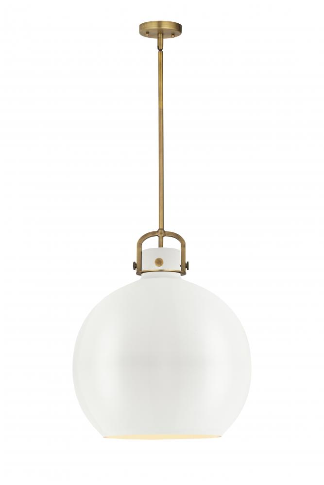 Newton Sphere - 1 Light - 18 inch - Brushed Brass - Pendant