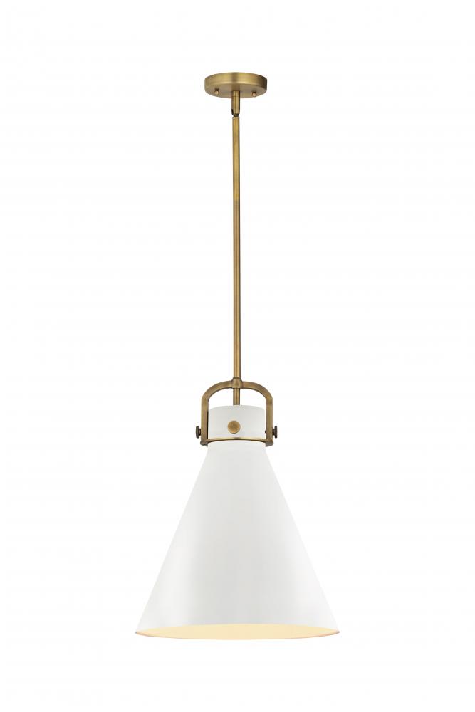 Newton Cone - 1 Light - 14 inch - Polished Nickel - Pendant