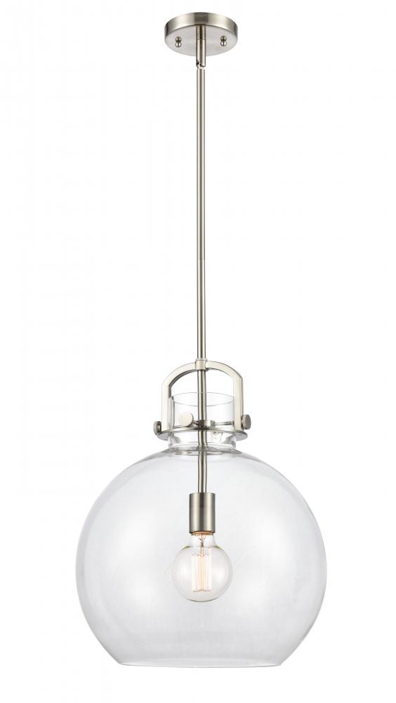 Newton Sphere - 1 Light - 14 inch - Satin Nickel - Pendant