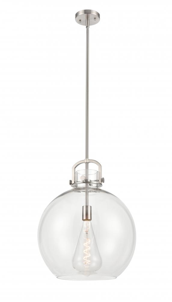 Newton Sphere - 1 Light - 16 inch - Satin Nickel - Pendant