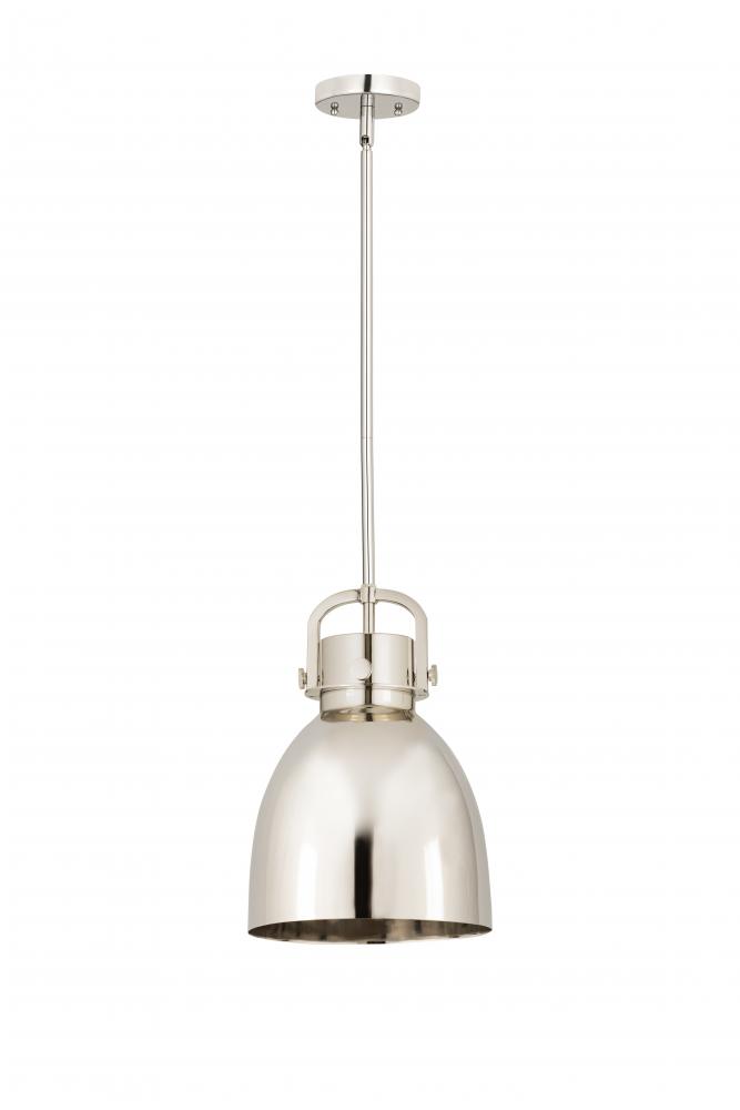 Newton Bell - 1 Light - 10 inch - Polished Nickel - Mini Pendant