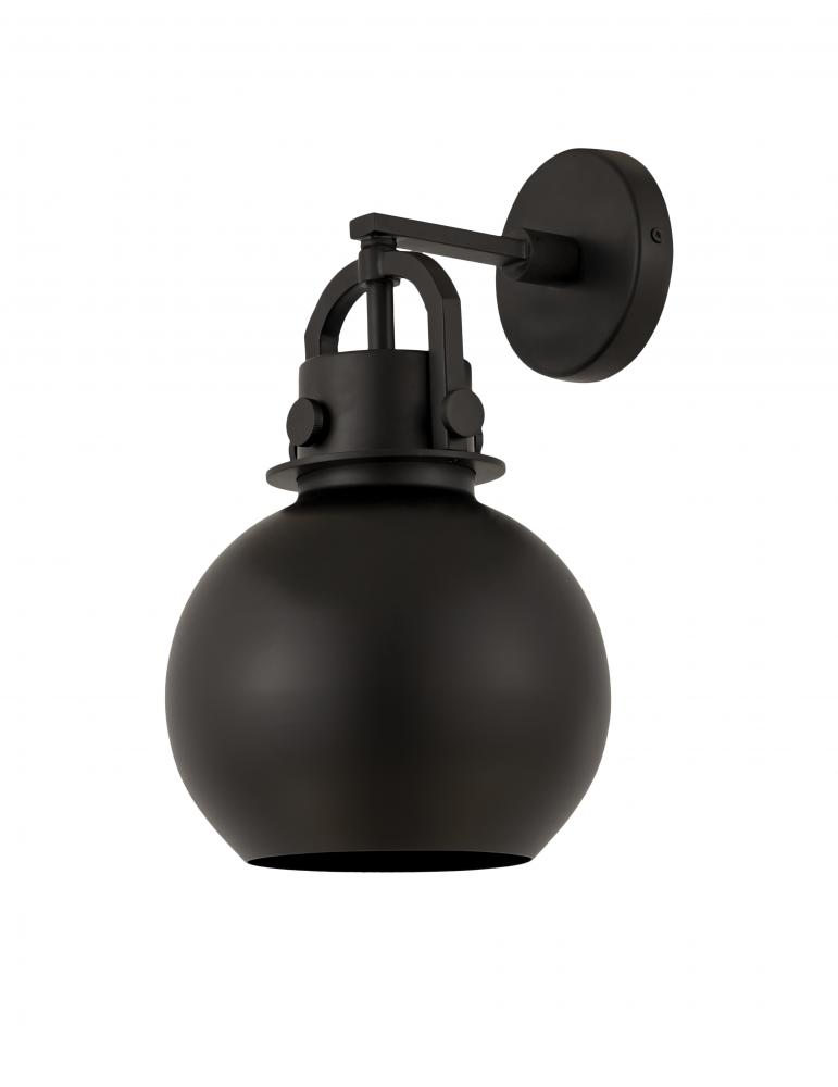 Newton Sphere - 1 Light - 8 inch - Matte Black - Sconce