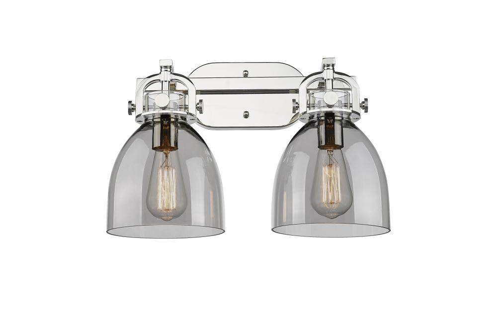 Newton Bell - 2 Light - 17 inch - Polished Nickel - Bath Vanity Light