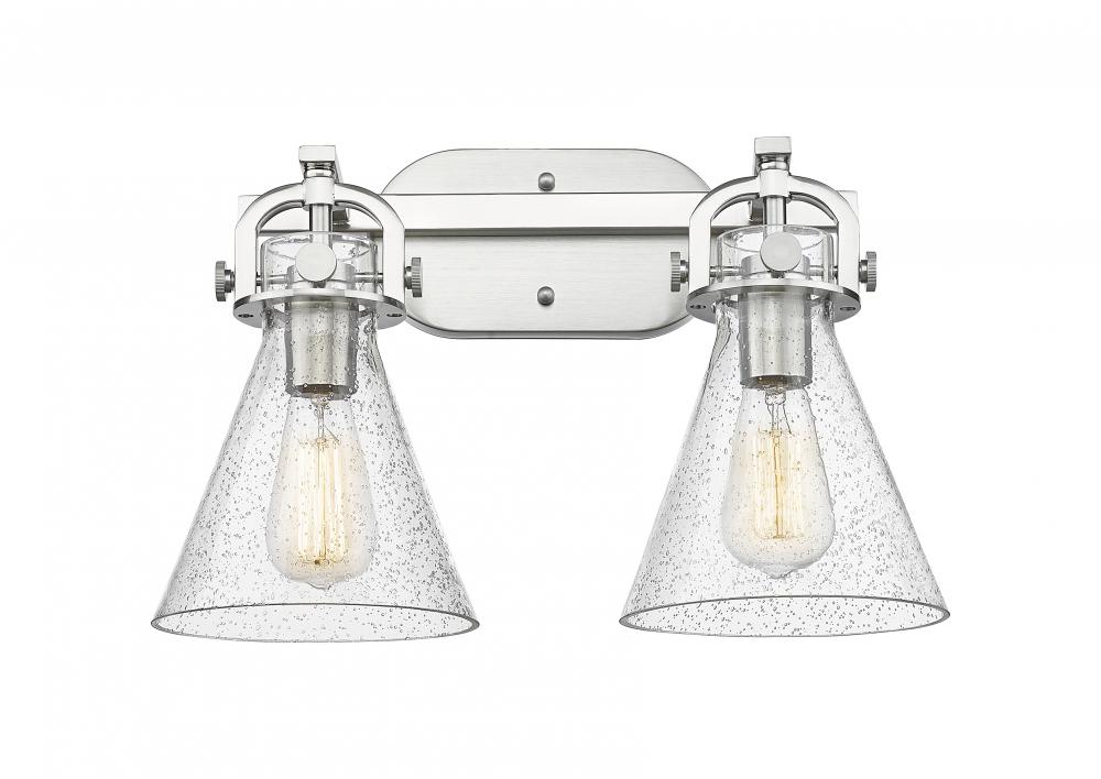 Newton Cone - 2 Light - 17 inch - Polished Nickel - Bath Vanity Light