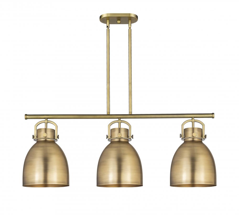 Newton Bell - 3 Light - 42 inch - Brushed Brass - Island Light