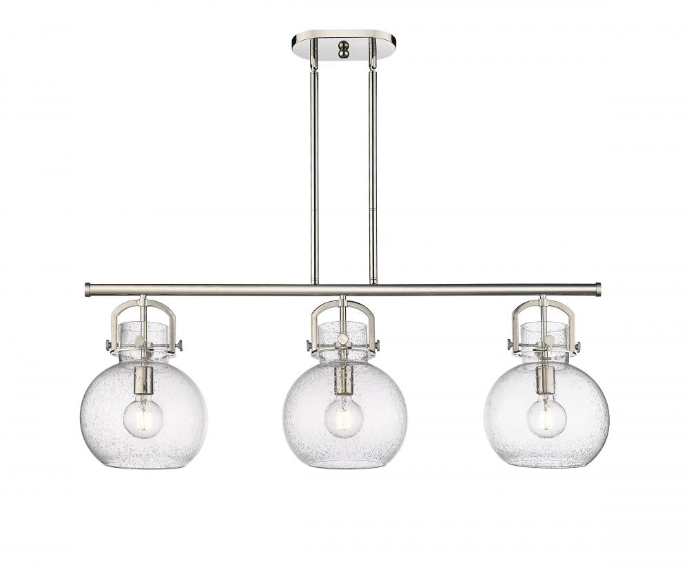 Newton Sphere - 3 Light - 42 inch - Polished Nickel - Island Light