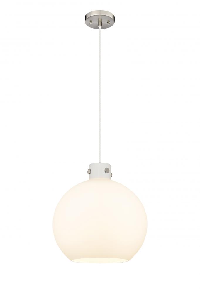 Newton Sphere - 3 Light - 16 inch - Satin Nickel - Cord hung - Pendant