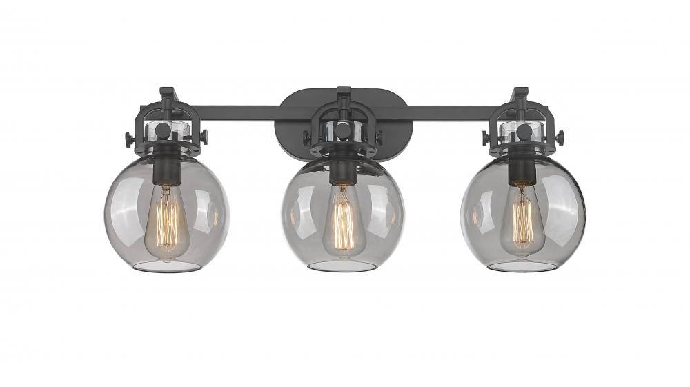 Newton Sphere - 3 Light - 27 inch - Matte Black - Bath Vanity Light