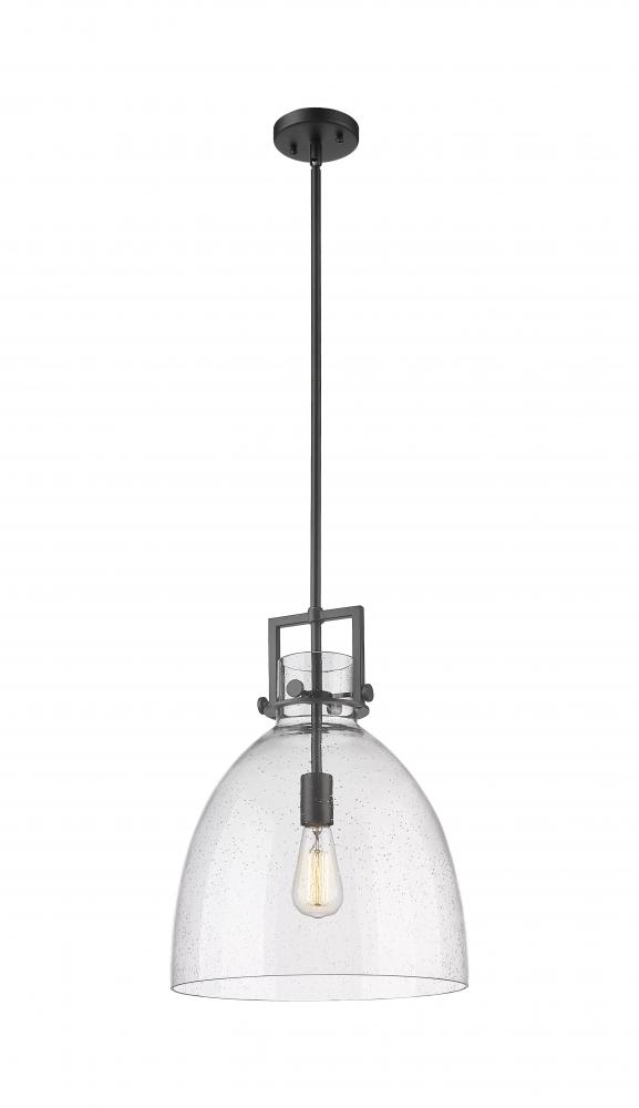 Newton Bell - 1 Light - 14 inch - Matte Black - Pendant