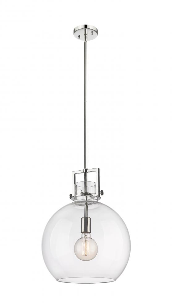 Newton Sphere - 1 Light - 14 inch - Polished Nickel - Pendant