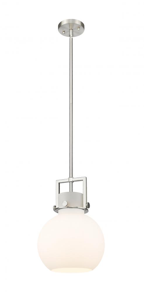 Newton Sphere - 1 Light - 10 inch - Satin Nickel - Mini Pendant