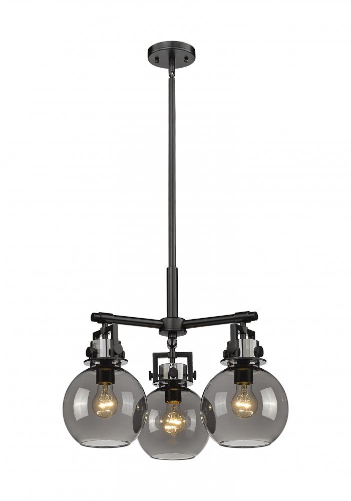 Newton Sphere - 3 Light - 21 inch - Matte Black - Pendant