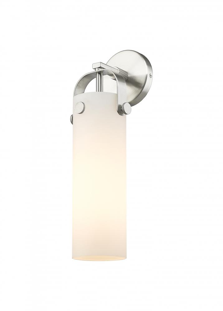 Pilaster - 1 Light - 4 inch Glass - Satin Nickel - Sconce