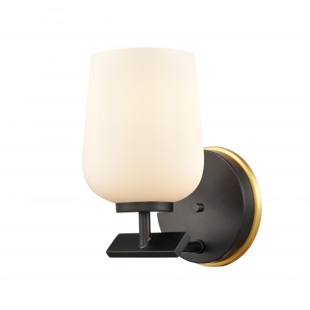 Remy - 1 Light - 5 inch - Black Satin Gold - Bath Vanity Light