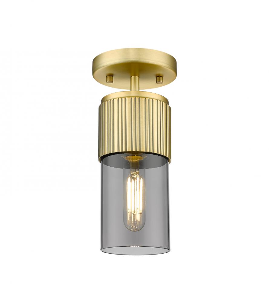 Bolivar - 1 Light - 5 inch - Brushed Brass - Flush Mount