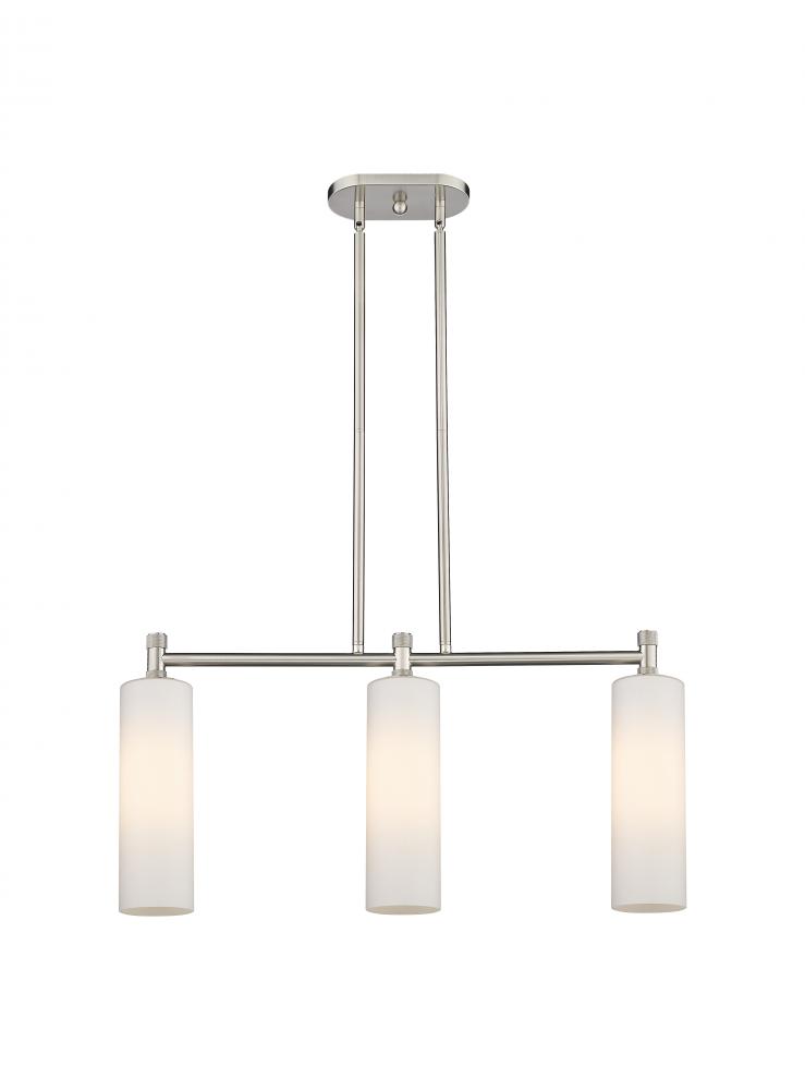 Crown Point - 3 Light - 31 inch - Satin Nickel - Island Light