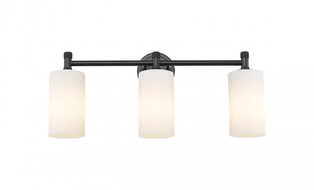 Crown Point - 3 Light - 24 inch - Matte Black - Bath Vanity Light