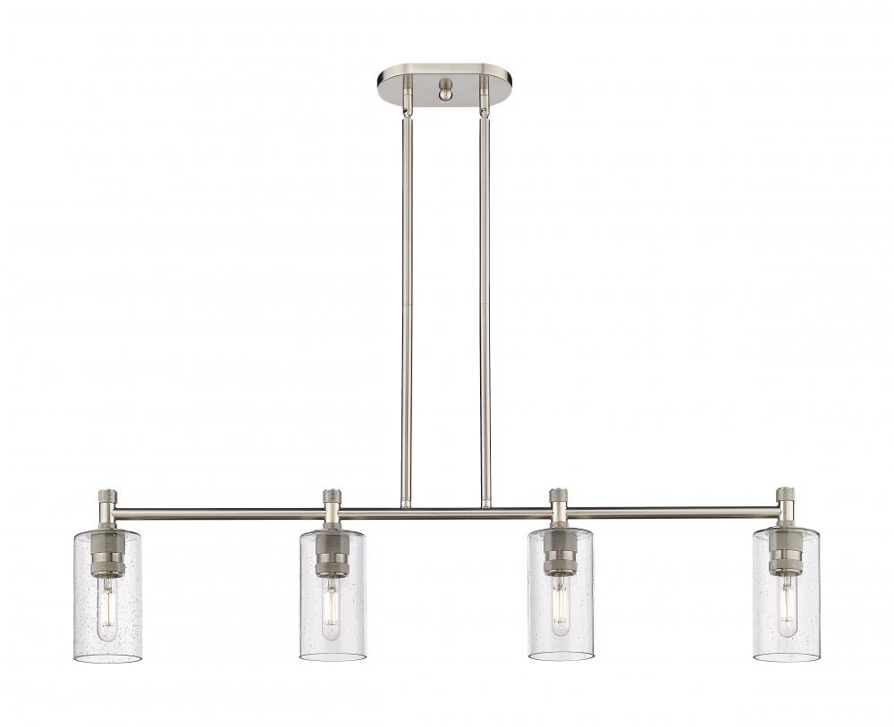 Crown Point - 4 Light - 44 inch - Satin Nickel - Island Light