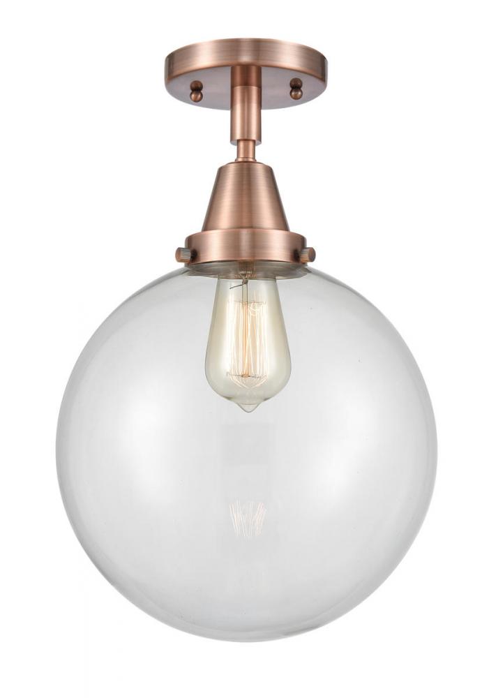 Beacon - 1 Light - 10 inch - Antique Copper - Flush Mount