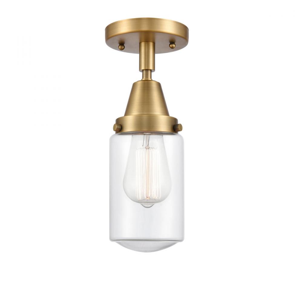 Dover - 1 Light - 5 inch - Brushed Brass - Flush Mount