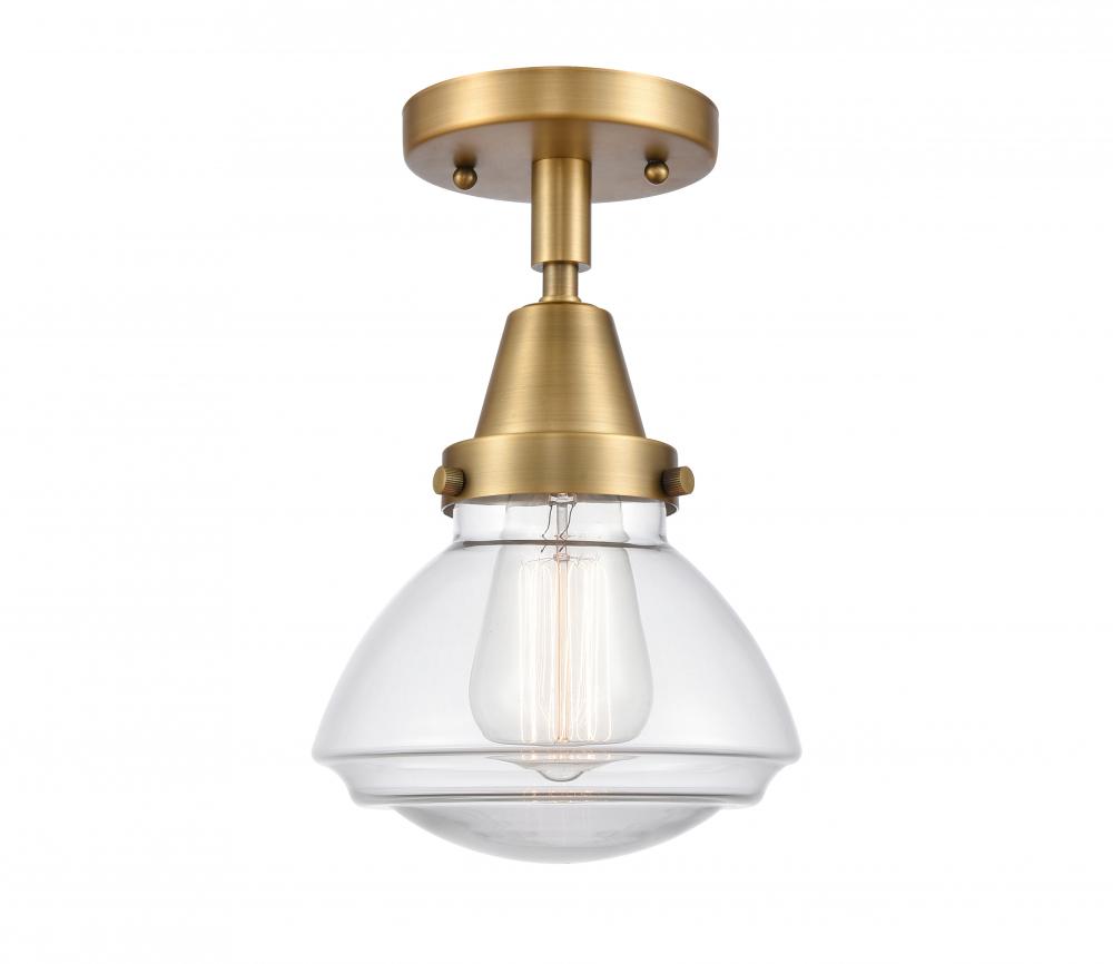 Olean - 1 Light - 7 inch - Brushed Brass - Flush Mount