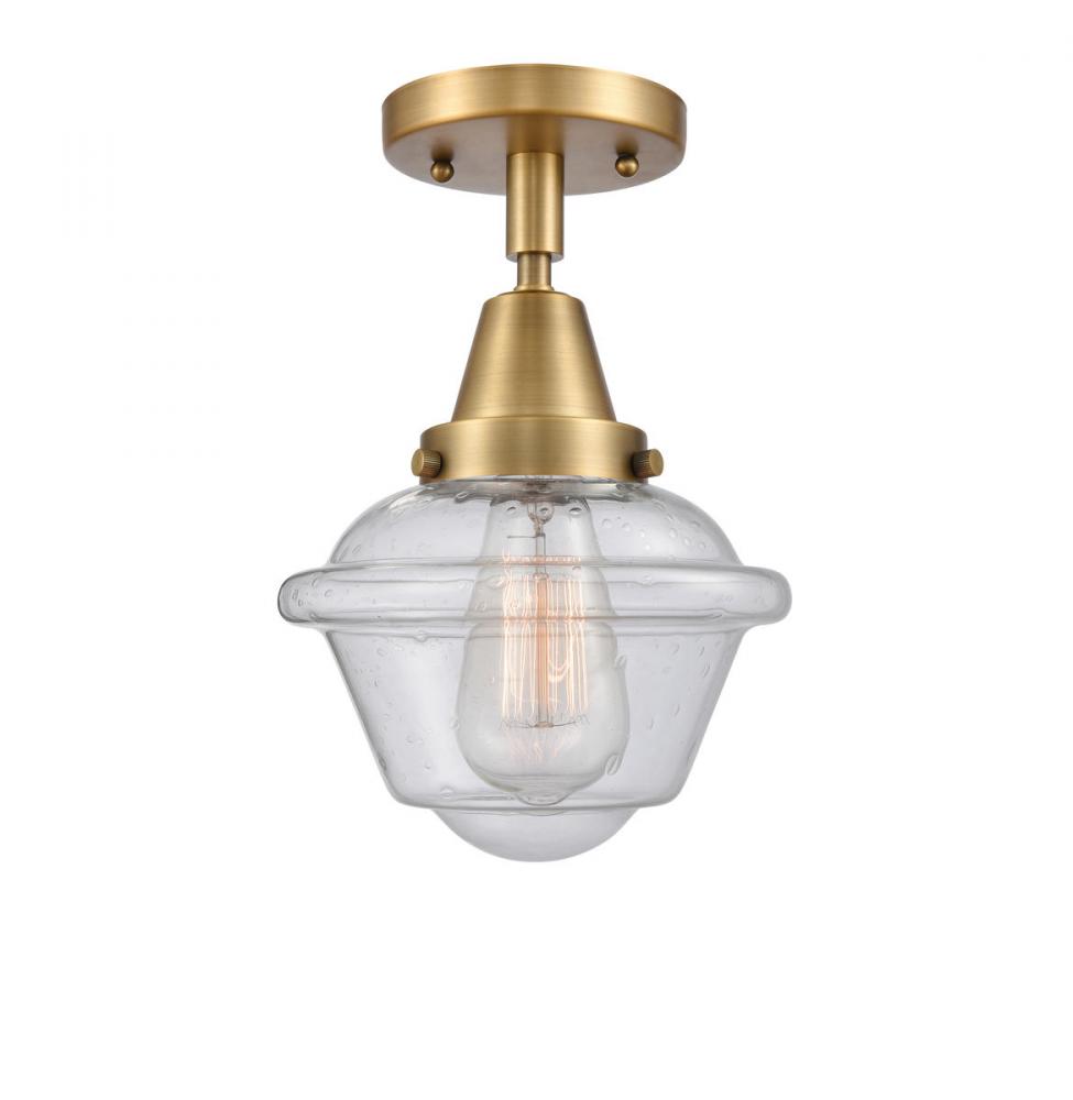 Oxford - 1 Light - 8 inch - Brushed Brass - Flush Mount