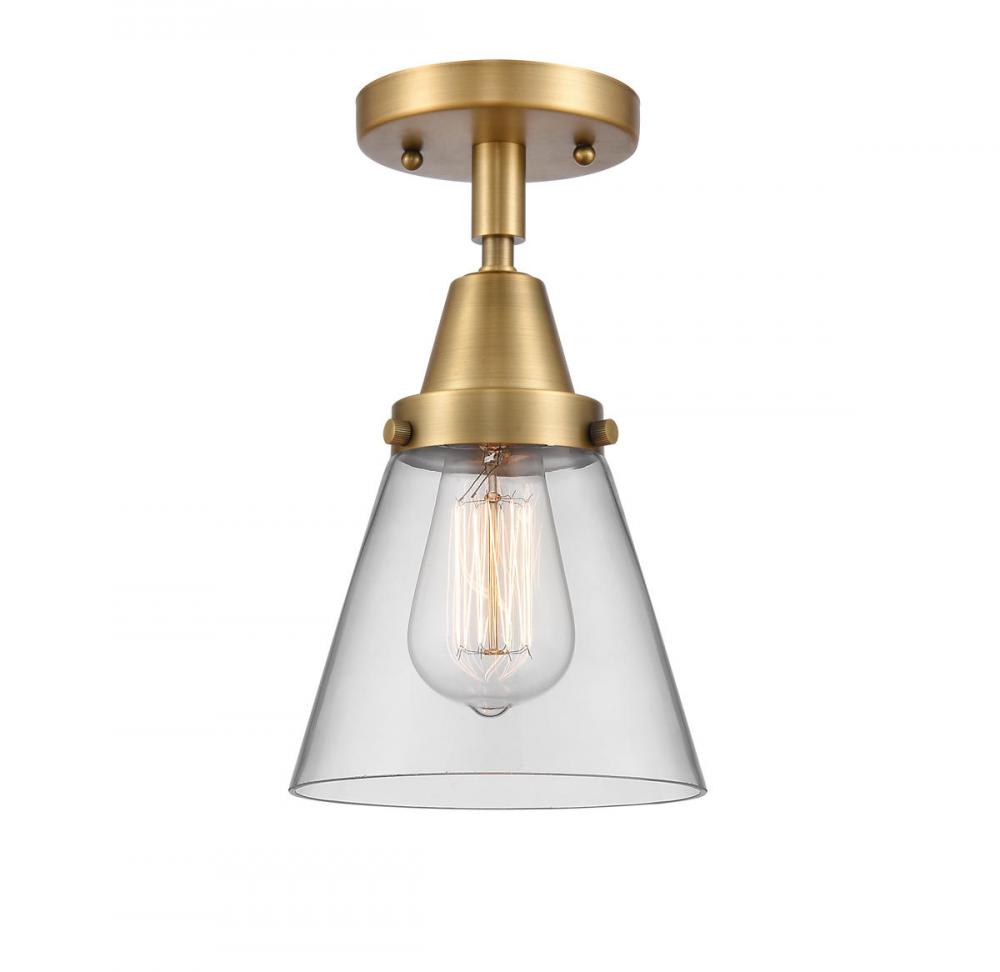 Cone - 1 Light - 6 inch - Brushed Brass - Flush Mount