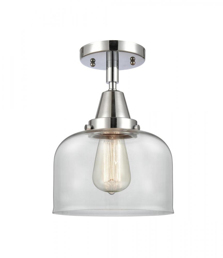 Bell - 1 Light - 8 inch - Polished Chrome - Flush Mount