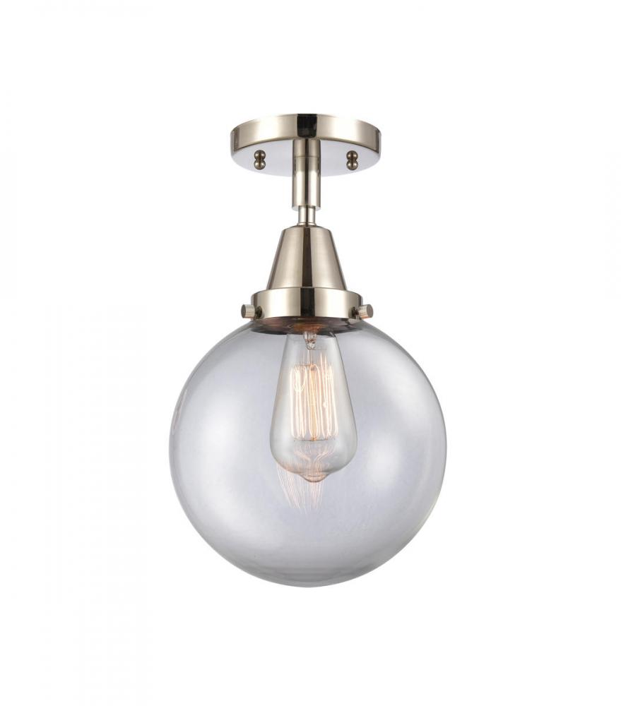 Beacon - 1 Light - 8 inch - Polished Nickel - Flush Mount