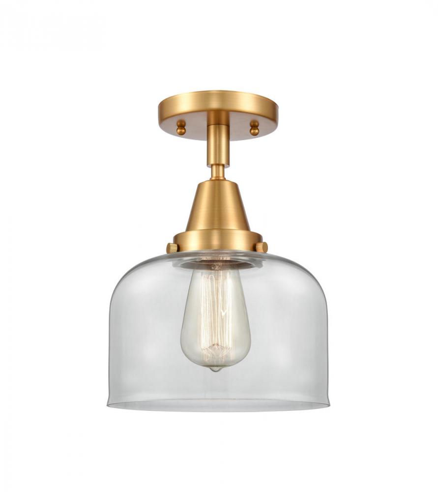 Bell - 1 Light - 8 inch - Satin Gold - Flush Mount