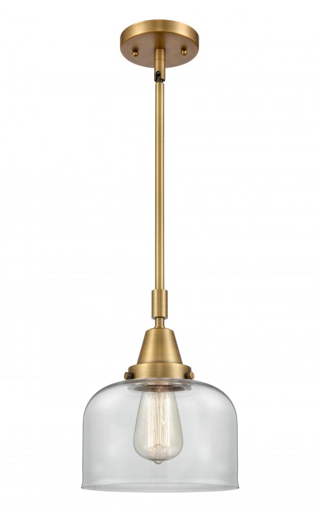 Bell - 1 Light - 8 inch - Brushed Brass - Mini Pendant