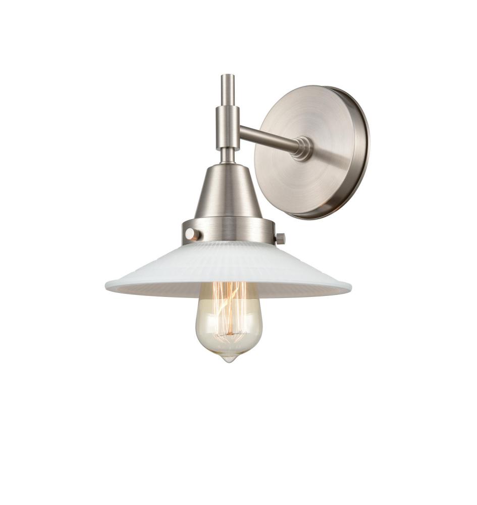 Halophane - 1 Light - 9 inch - Satin Nickel - Sconce