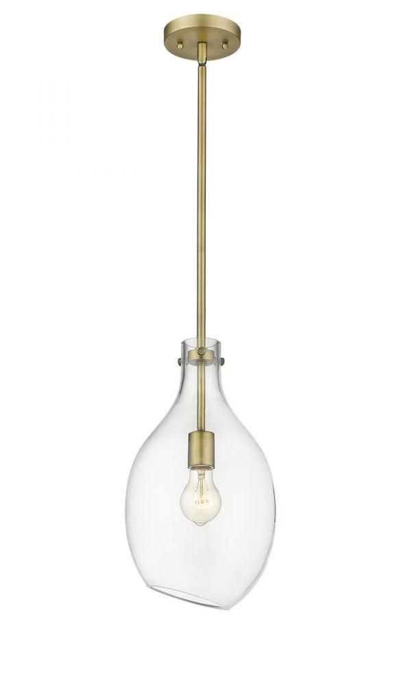 Norwalk - 1 Light - 9 inch - Brushed Brass - Stem hung - Mini Pendant