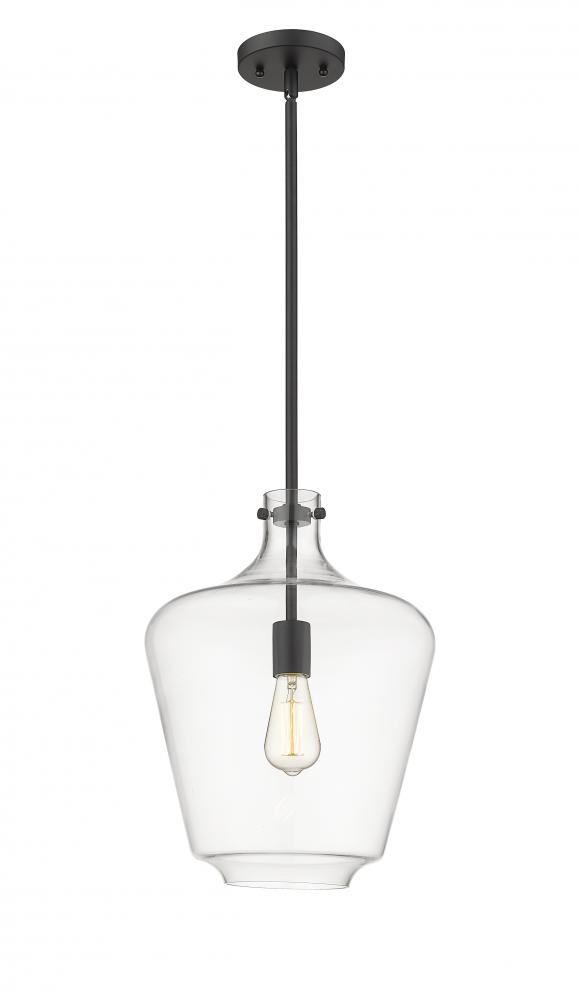 Norwalk - 1 Light - 12 inch - Matte Black - Stem hung - Mini Pendant