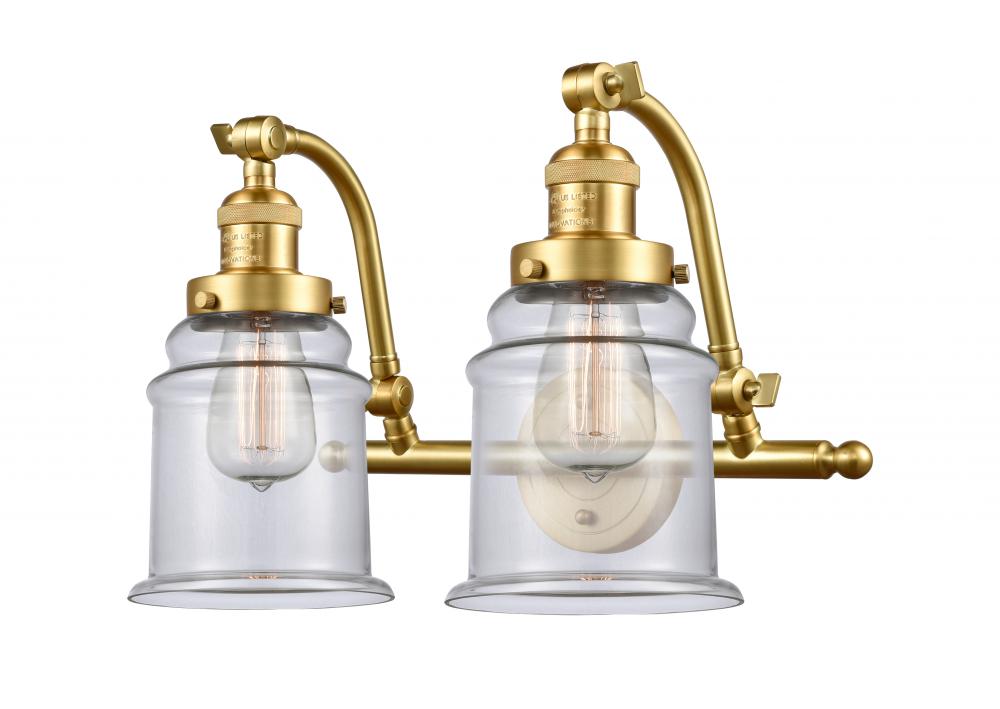 Canton - 2 Light - 18 inch - Satin Gold - Bath Vanity Light