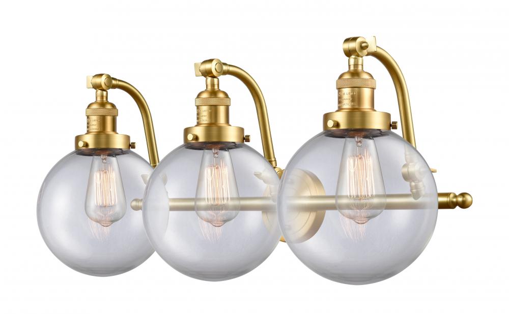 Beacon - 3 Light - 28 inch - Satin Gold - Bath Vanity Light