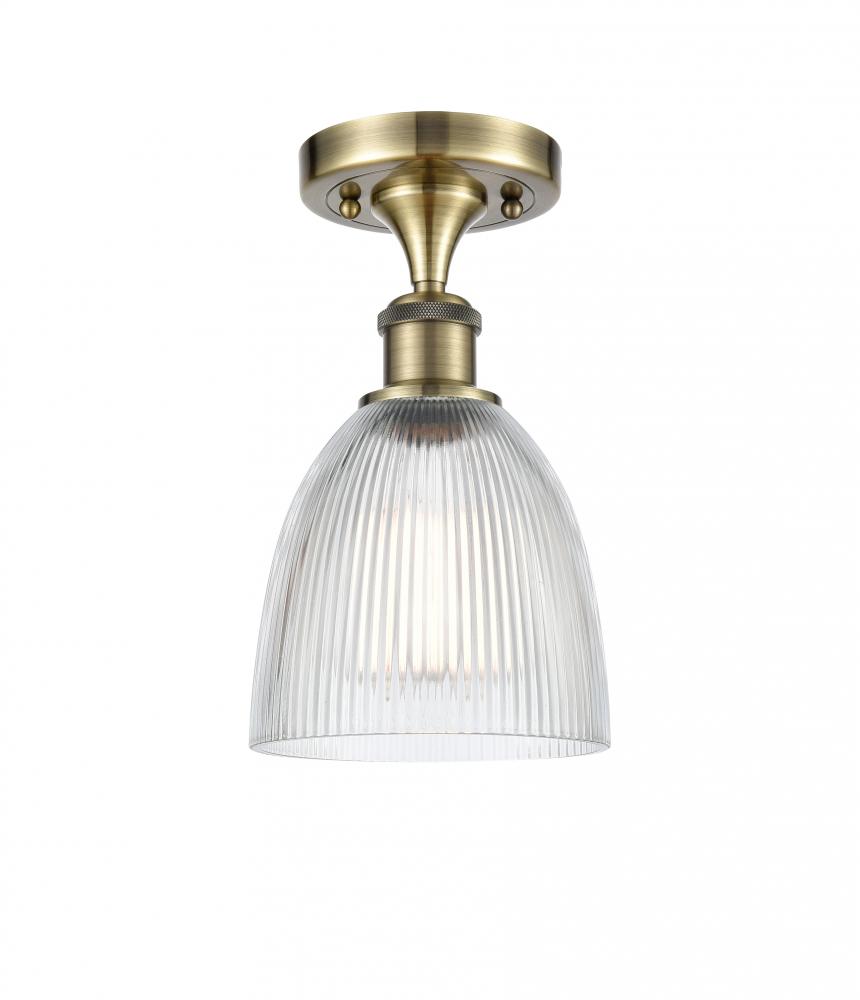 Castile - 1 Light - 6 inch - Antique Brass - Semi-Flush Mount