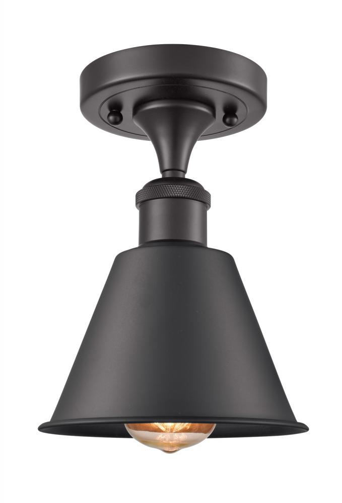 Smithfield - 1 Light - 7 inch - Matte Black - Semi-Flush Mount