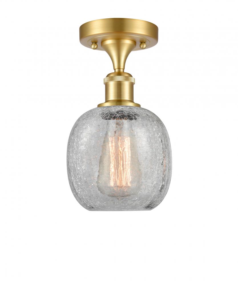 Belfast - 1 Light - 6 inch - Satin Gold - Semi-Flush Mount