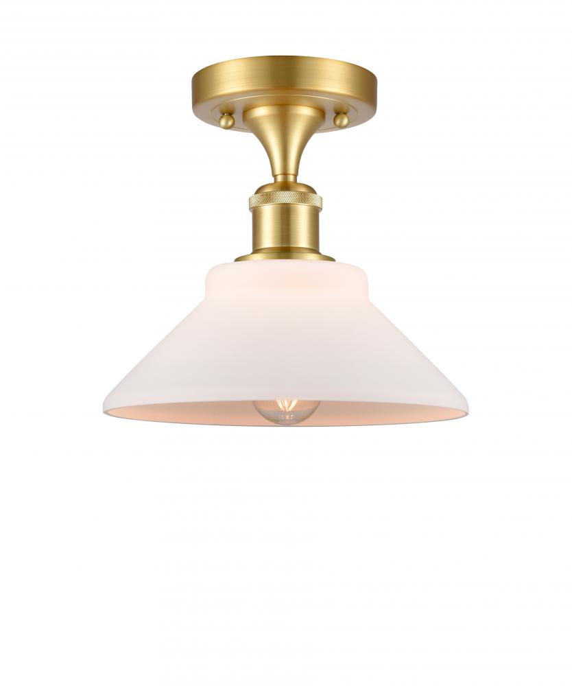 Orwell - 1 Light - 8 inch - Satin Gold - Semi-Flush Mount